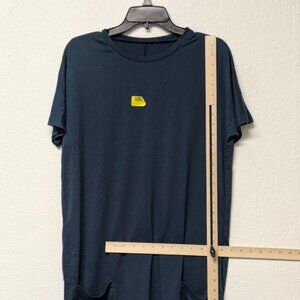 Women’s Navy Blue Pocket Round Neck Short-Sleeves T-Shirt Dress - Size XL